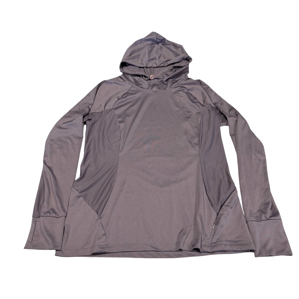 RBX Active Womens Mauve Purple Long Sleeve Hooded Performance Top Large CR1287‎